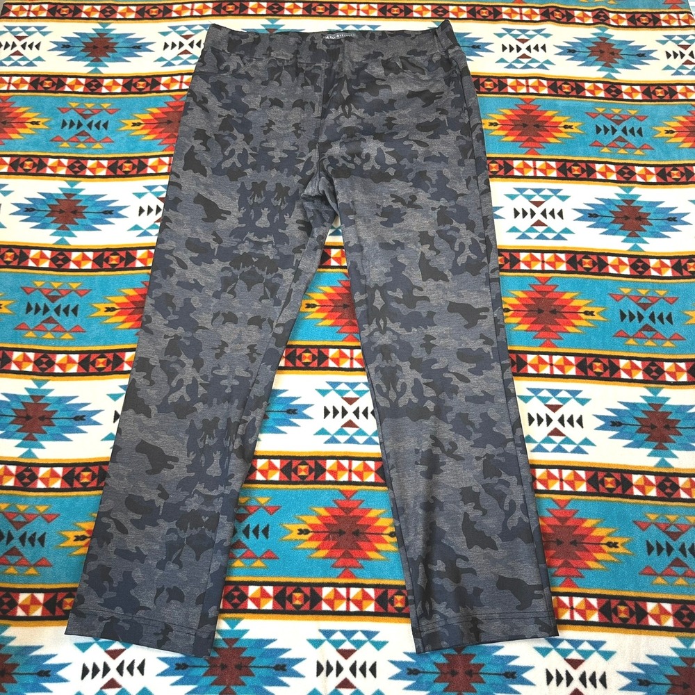 Elliott Lauren Camo Print Pull On Ankle Pants Stretch‎ Casual Size 12